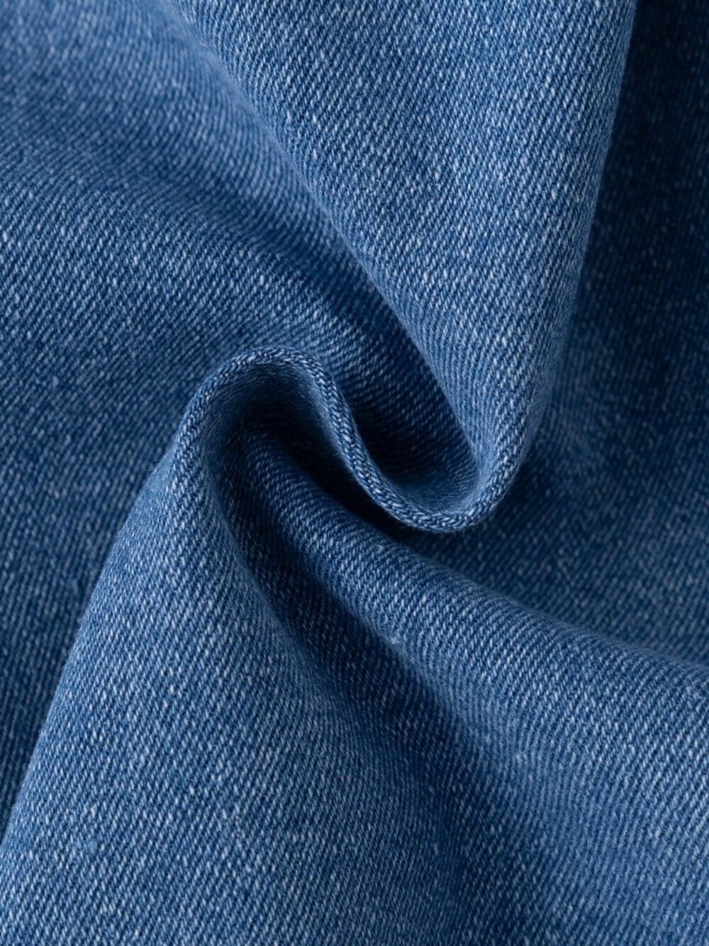 Medium Blue Casual Women's High-Waisted Wide-Leg Denim Pants with Button Zipper - Picture 5 of 5